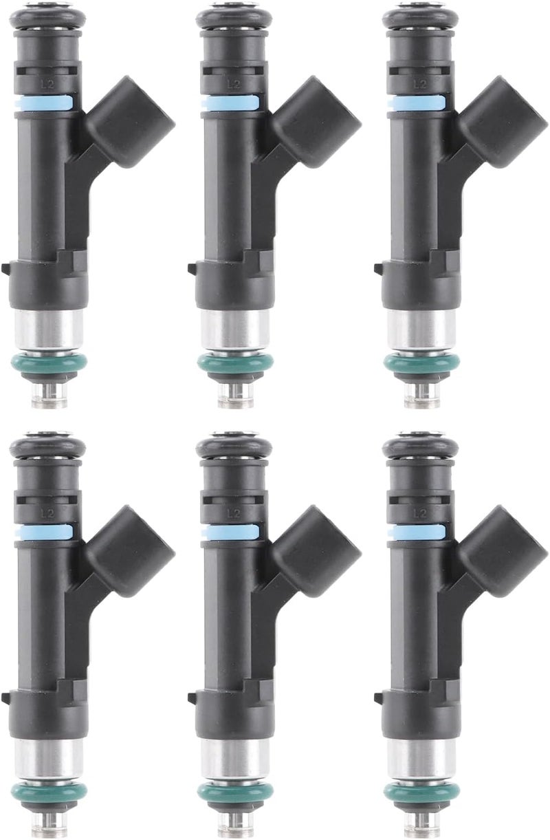 Readair Fuel Injectors FJ474-6Pcs Fits for Dodge Dakota, Durango, Nitro, Ram1500, Jeep Commander, Grand Cherokee, Liberty, Raider (3.7L V6) - Replaces 0280158020 & 812-12145 - Image 1